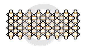 Seamless Black Geometric Lattice Pattern Design, vector design Generative AI