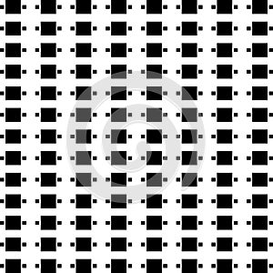 Seamless Black Geometric Squares Pattern Repeated Design Fabric Textile Tile Useable Design On White Background