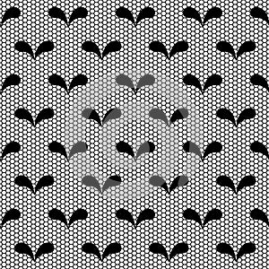 Seamless black lace pattern