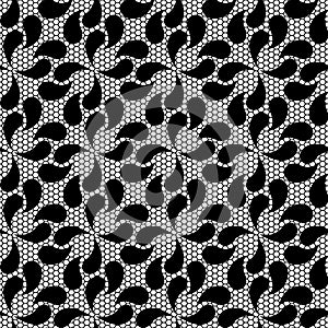Seamless black lace pattern