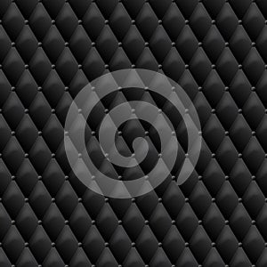 Seamless black leather texture. Vector leather background.