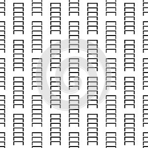 Seamless Black Pattern Hurdle Shaping Repeated Design On White Background