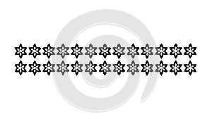 Seamless Black Star Pattern Border, vector design Generative AI