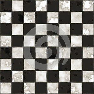 Seamless black and white checkered texture photo