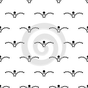 Seamless Black And White Circles Unique Pattern Repeated Design