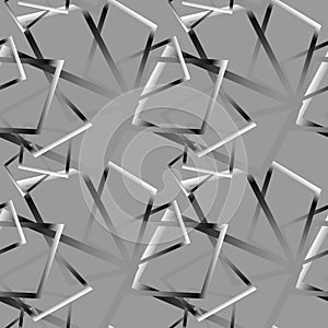 Seamless black and white geometric pattern fractals