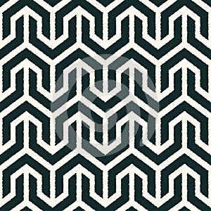 Seamless black and white geometric pattern photo