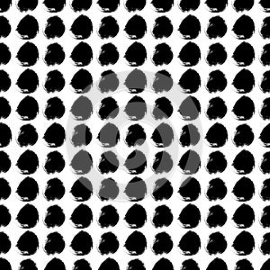 Seamless black and white hand drawn pattern