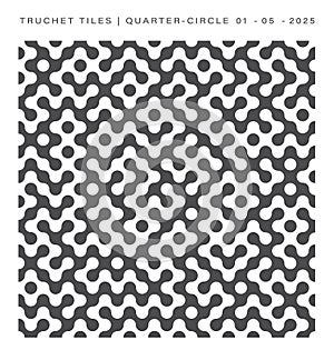 Seamless black white hexagonal chain pattern vector.