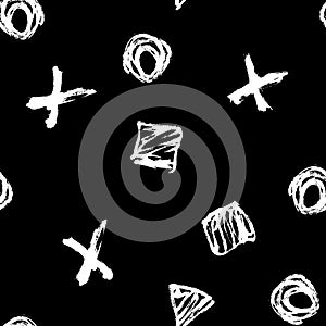 Seamless black and white pattern