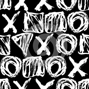 Seamless black and white pattern