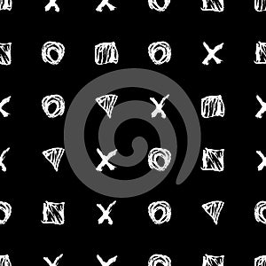 Seamless black and white pattern