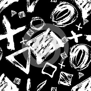 Seamless black and white pattern