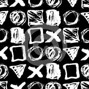 Seamless black and white pattern