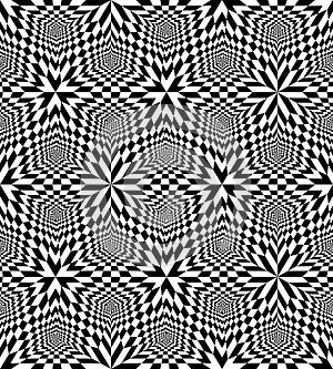 Seamless Black and White Polygonal Pattern.