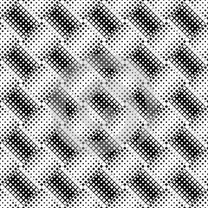 Seamless black and white rounded square pattern background design