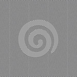 Seamless black and white slim perfect op art herringbone pattern vector