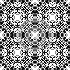 SEAMLESS  BLACK AND WHITE STAR PATTERN