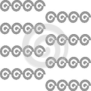 Seamless black and white swirl pattern texture background-Use for App, Postcards, Packaging, Items, Websites and Material- photo