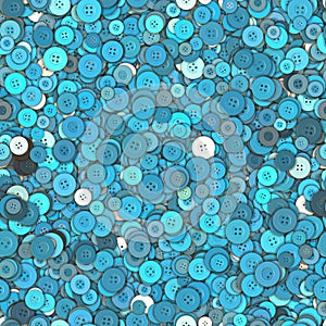 Seamless blue buttons pattern