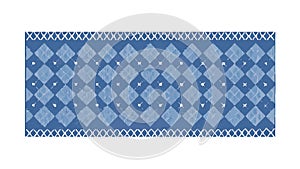 Seamless Blue Diamond Geometric Pattern Background, vector design Generative AI
