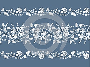 Seamless blue floral background