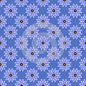 Seamless Blue Floral Background