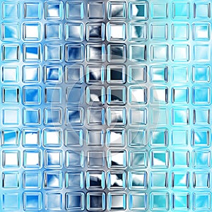 Seamless blue glass tiles texture