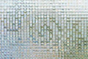 Seamless blue glass tiles texture background