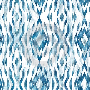 Seamless blue ink pen crosshatch blueprint pattern