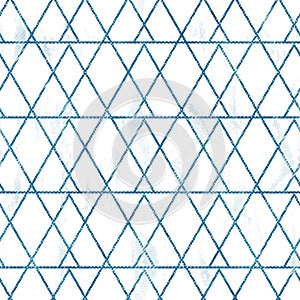 Seamless blue ink pen crosshatch blueprint pattern