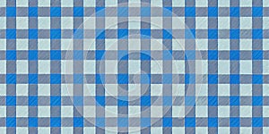 Seamless blue and light blue diagonal plaid pattern for fabric design. Generative AI