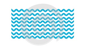 Seamless Blue Waves Pattern Abstract Water Surface Vector, vector design Generative AI