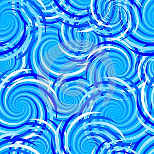 Seamless Blue Whirl Pattern