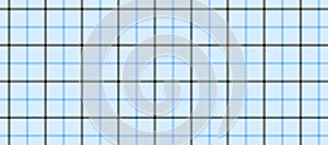 Seamless blue windowpane pattern. Checkered plaid repeating background. Tattersall tartan texture print for textile
