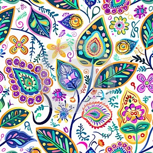 Seamless boho style pattern