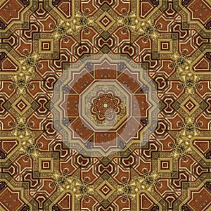 Seamless boulle marquetry Arabesque pattern 003