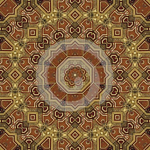 Seamless boulle marquetry Arabesque pattern 003 photo