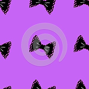 Seamless bow tie seamless pattern on a background.