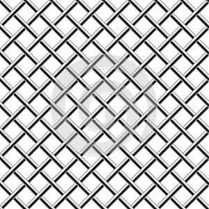 Seamless braided diagonal grille