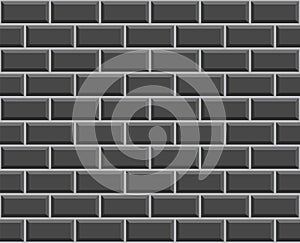 Seamless brick wall grid. Apron faience texture. White kitchen background. Ceramic pattern. Metro backdrop