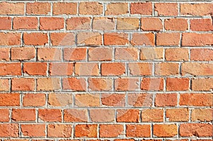 Seamless brick wall surface, brickwork as background