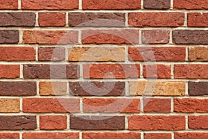 Seamless brick wall texture in red and brown