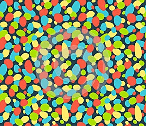 Seamless bright abstract pattern isolated on blue