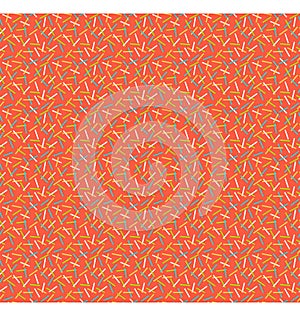 Seamless bright abstract pattern isolated on red