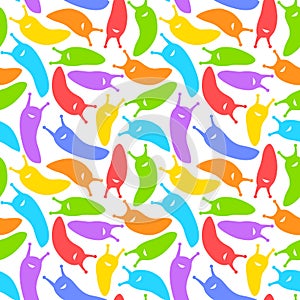 Seamless bright slugs pattern