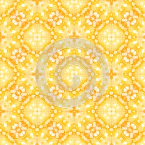 Seamless Bright Yellow Texture with Rounded Squares