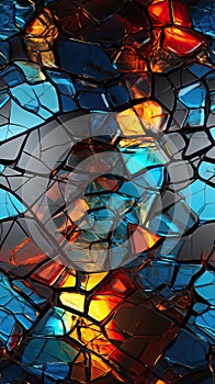 Seamless Broken Glass Pattern for Creative Designs AI Generated