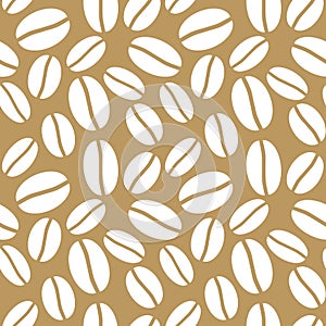 Seamless Brown Coffee Beans Background