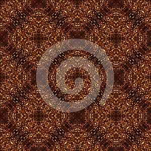 Seamless Brown and Golden Texture with Squares